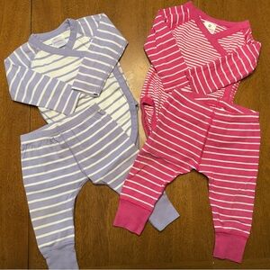 Hanna Andersson Organic Cotton Wiggle Set Bundle - Purple & Pink